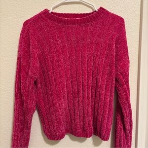 No Boundaries Ribbed Pink Sweatshirt